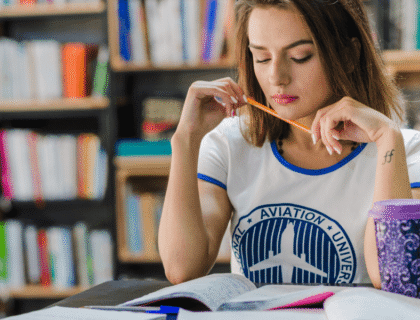 Girl Prepare for exam